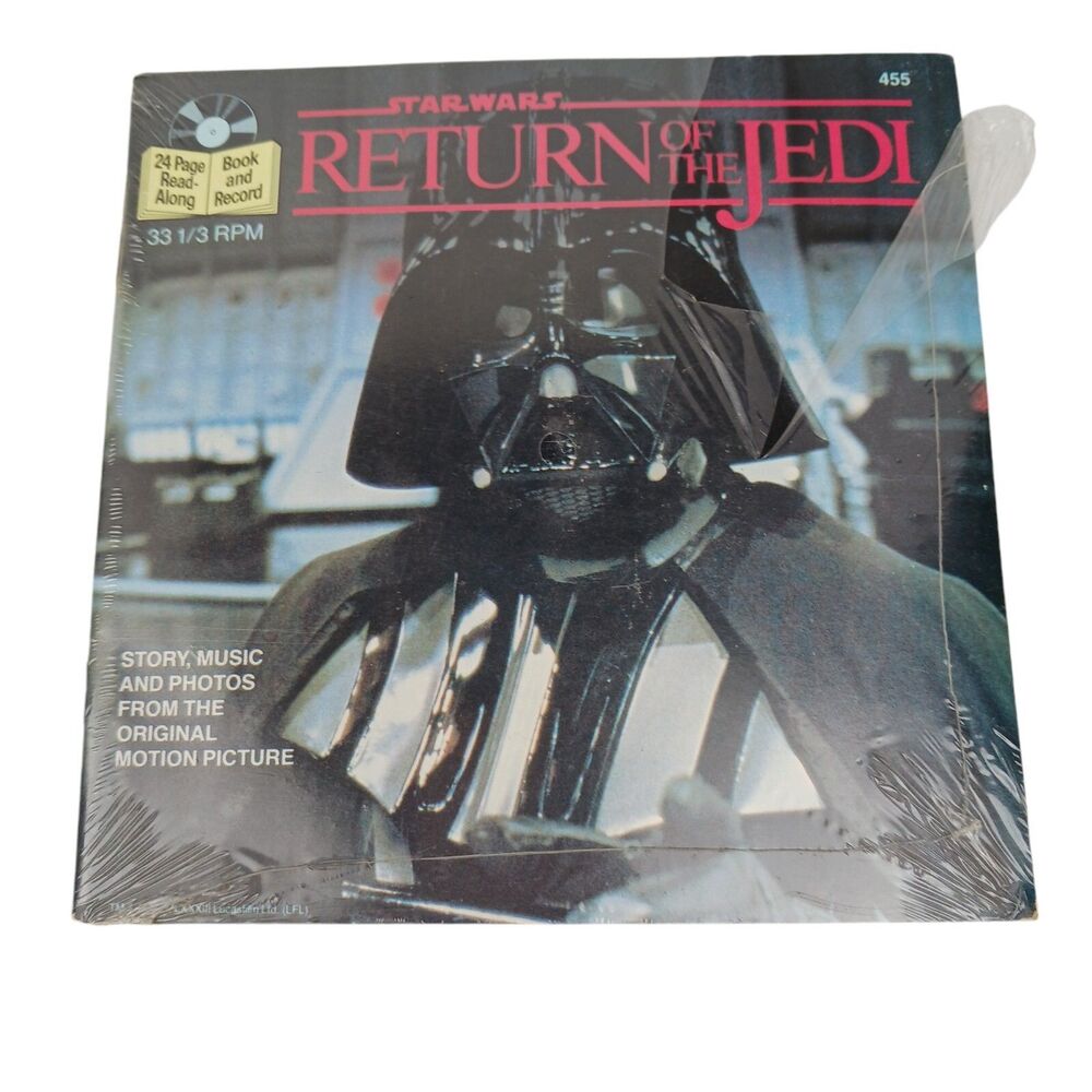 SEALED Star Wars Return of The Jedi read along book & 7" record 1983 MINT
